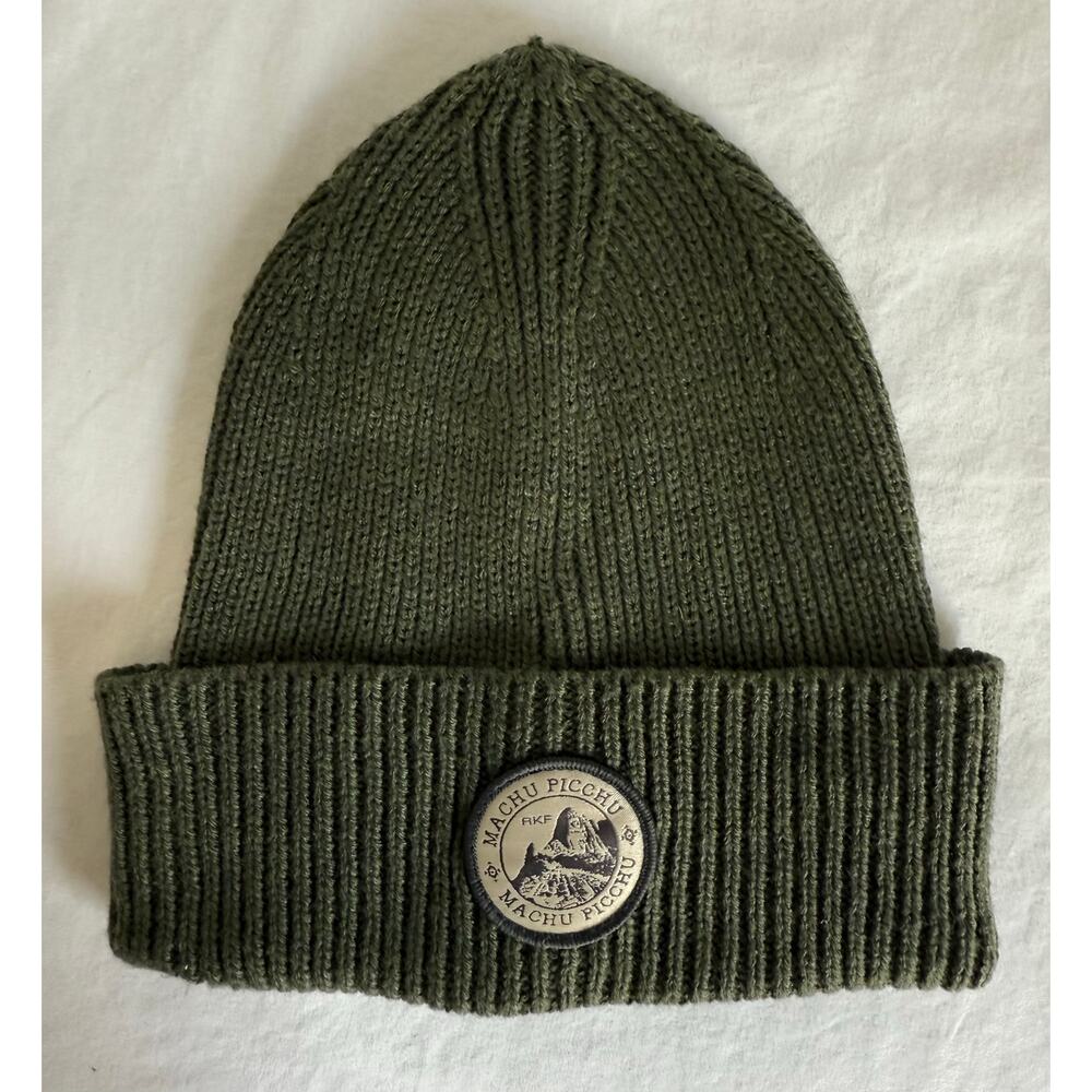 Machu‎ Picchu Green Knit Cap Hat